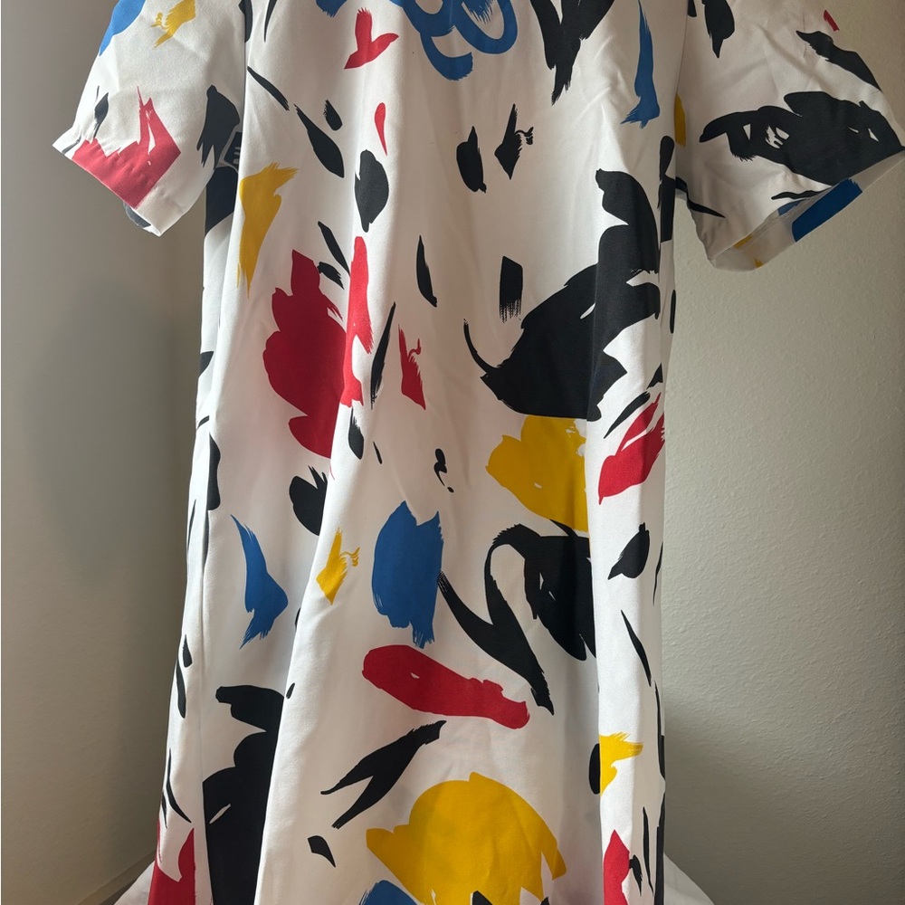 Colorful Abstract Print Dress
